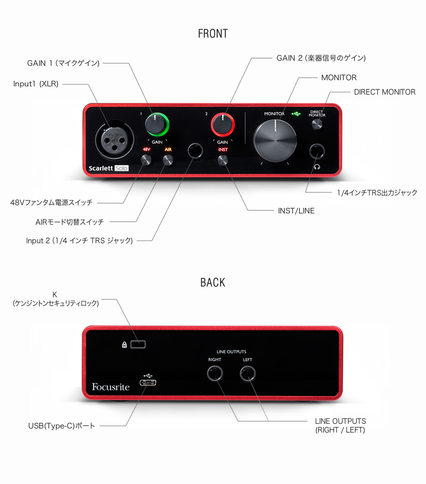 Focusrite USBオーディオインターフェース Scarlett Solo Studio G3 × NOVATION MIDIキーボードコントローラー Launchkey mini MK3 セット