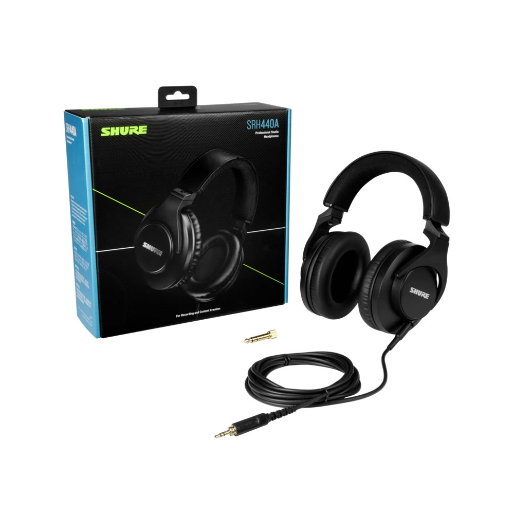 SHURE SRH440A 有線ヘッドホン ブラック SHURE シュア SRH440A (SRH440A-A) プロフェッショナル・スタジオ