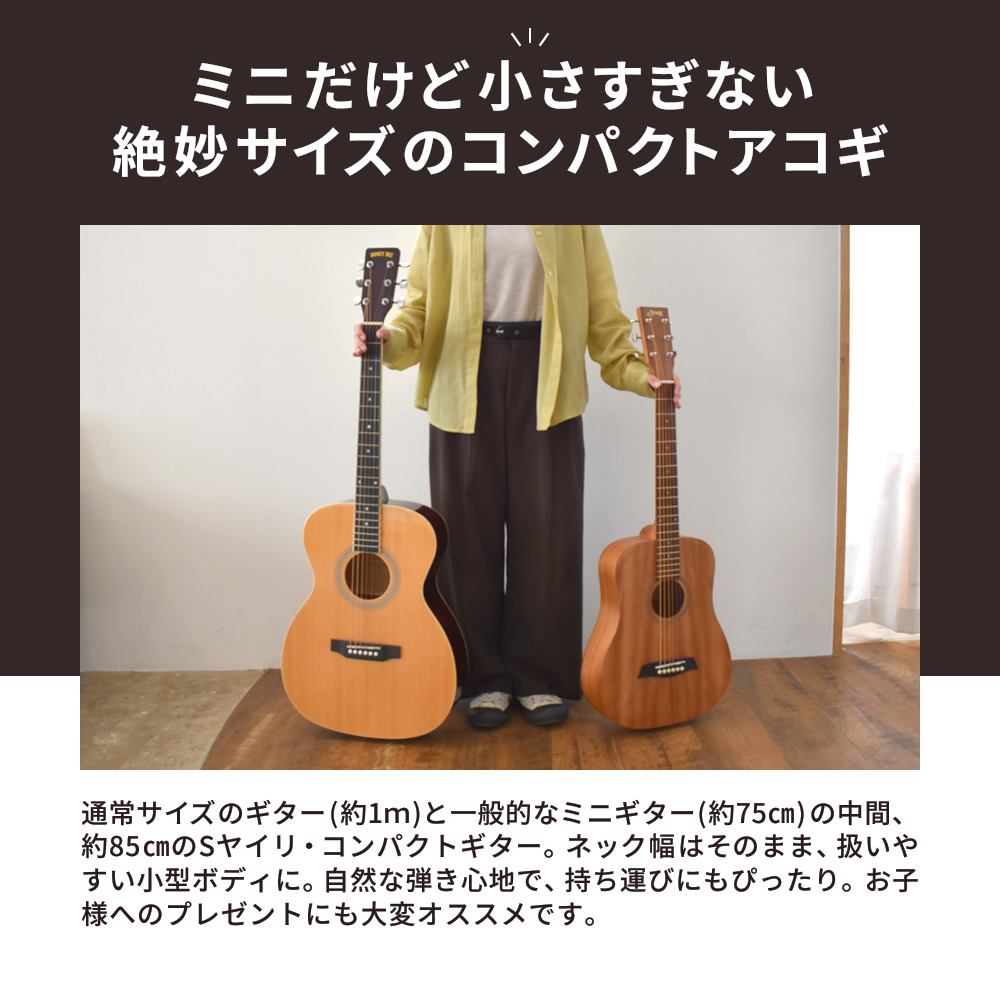 S.Yairi コンパクト アコースティックギター YM-02 単品〔ソフト
