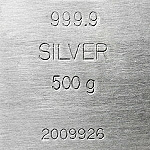 商品画像2 純銀 インゴット 500g ５枚セット SV999