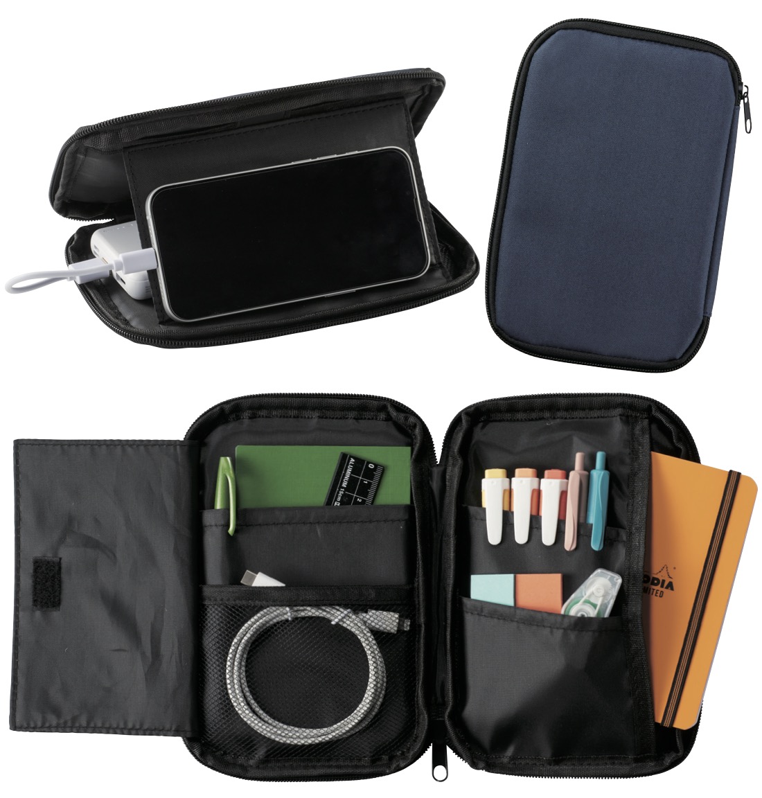 スマホが置けるまとめるポーチ 粗品 プチギフト 仕分けポーチ スマホ