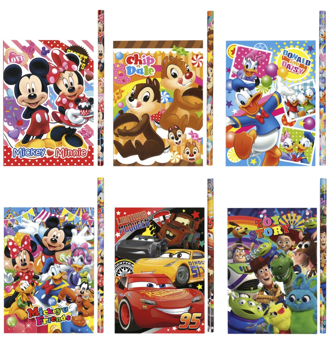 ディズニー　文房具セット　ノート　3冊　ファイル　6個　セット　まとめ売り Disney ディズニーオールスター文具2点セット ディズニー 文具