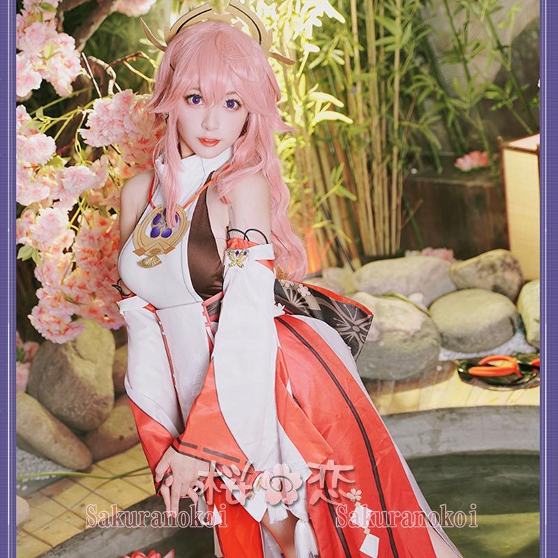 原神 げんしん genshin 稲妻 八重 神子（やえ みこ）Miko Yae コスプレ 衣装 cosplay イベント パーティー コスチューム  変装 仮装 mg084