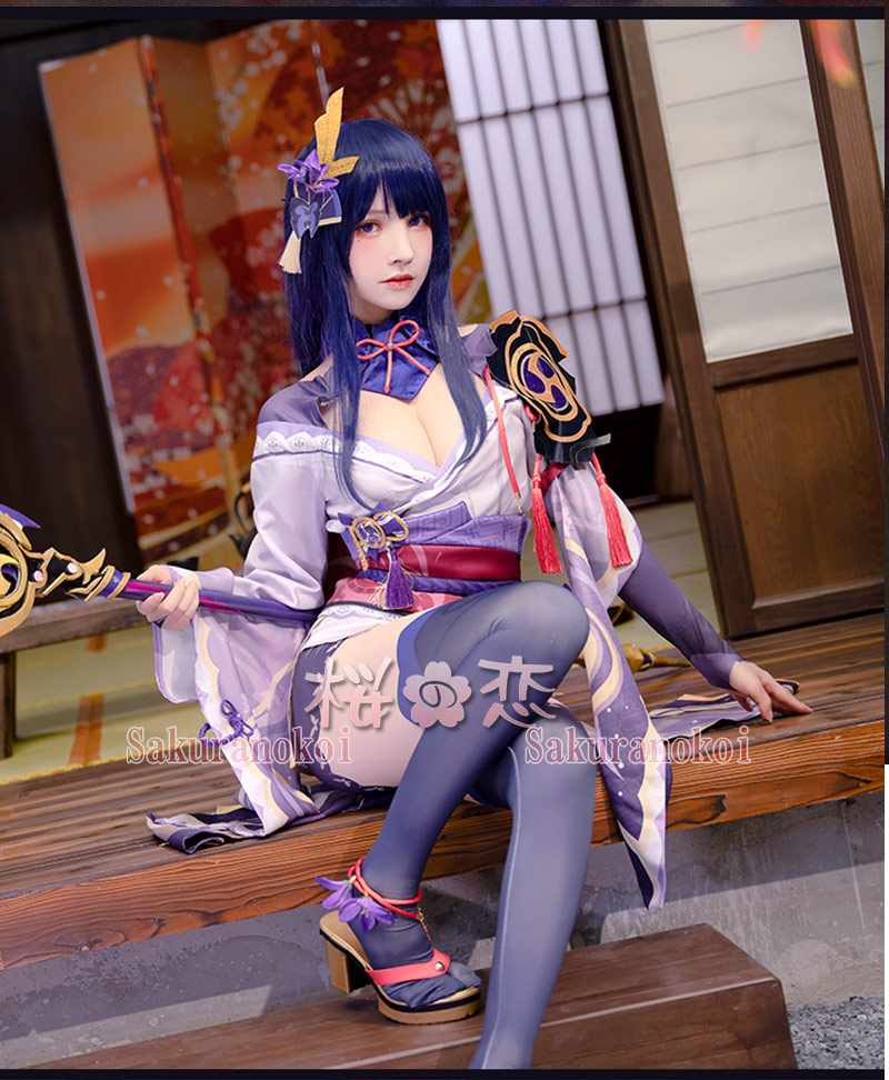 原神 げんしん genshin 稲妻 雷神バアル 雷電将軍（らいでんしょうぐん）コスプレ 衣装 cosplay イベント パーティー コスチューム  変装 仮装 mg091-コスプレ衣装専門店桜の恋、アニメ コスプレ衣装 通販