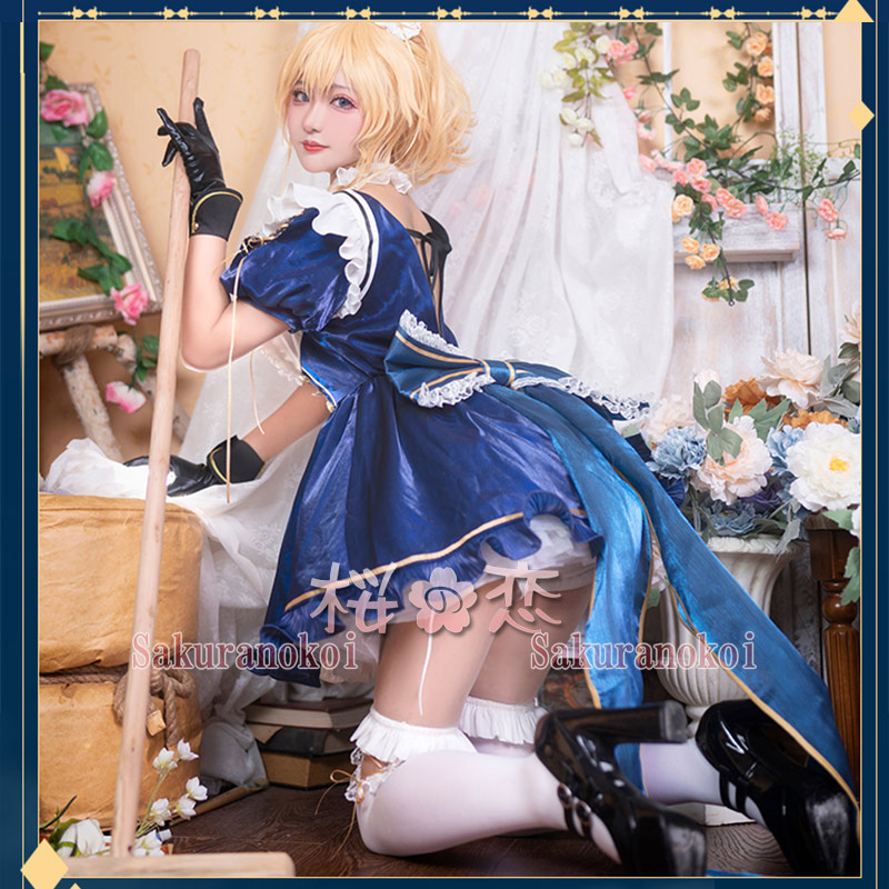 原神 蛍 旅人 同人 メイド服 コスプレ ドレス Uwowo ウィッグ - 通販