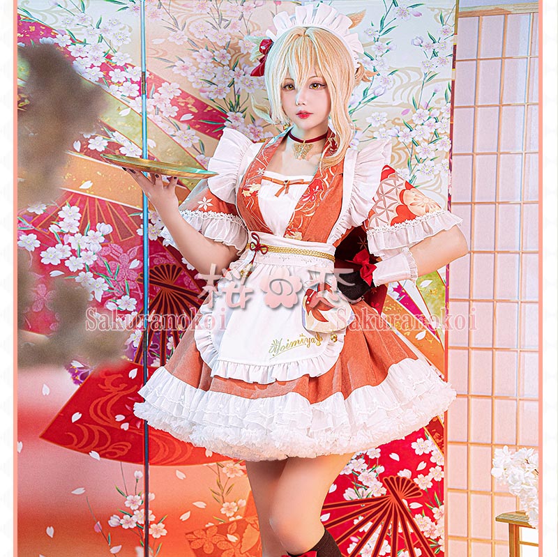 原神 げんしん genshin 稲妻 宵宮 よいみや メイド　コスプレ 衣装 cosplay イベント パーティー コスチューム 変装 仮装  uw1733-家電製品、ネイル用品、アウトドア、旅行用品、生活用