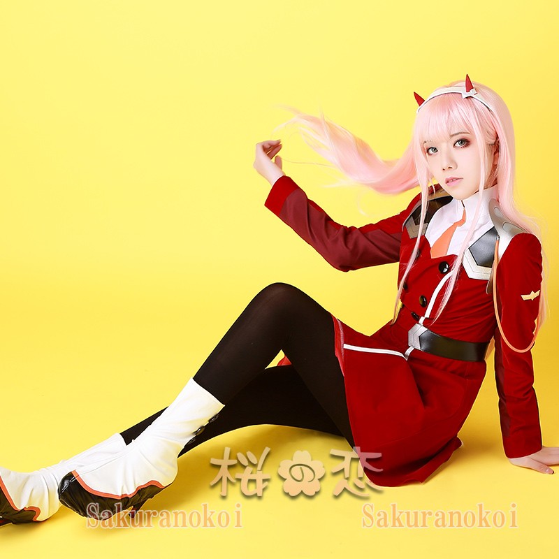 DARLING in the FRANXX 風 ゼロツー風 戦闘服 コスプレ衣装 文化祭 仮装 ダーリン・イン・ザ・フランキスuw443