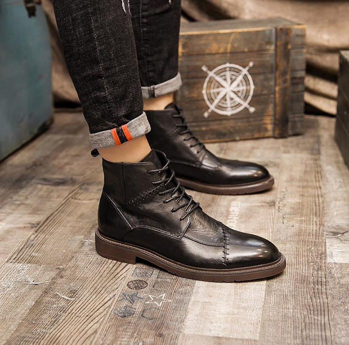 21年秋冬新作 ハイカット ショートブーツ メンズ ワークブーツ サイドジップ 秋冬 大きいサイズ 紳士靴 靴 シューズ モックトゥブーツ フェイクレザー レースアップ ワークブーツ サイズ 41 25 5 Morrismonument Com