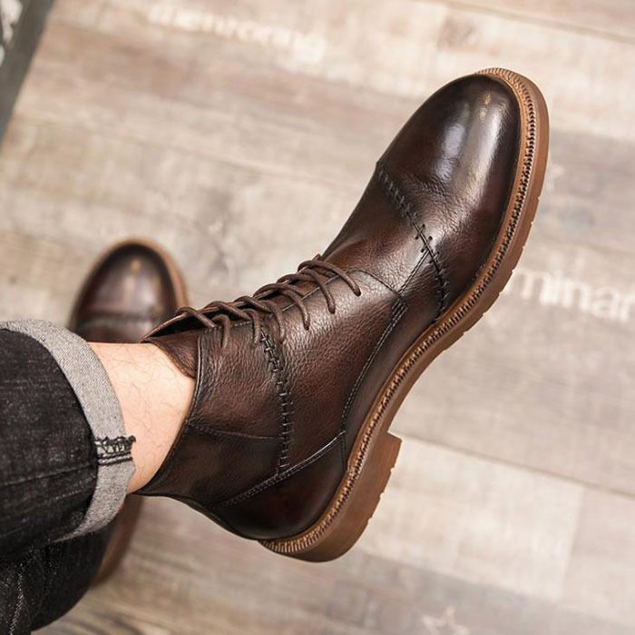 21年秋冬新作 ハイカット ショートブーツ メンズ ワークブーツ サイドジップ 秋冬 大きいサイズ 紳士靴 靴 シューズ モックトゥブーツ フェイクレザー レースアップ ワークブーツ サイズ 41 25 5 Morrismonument Com