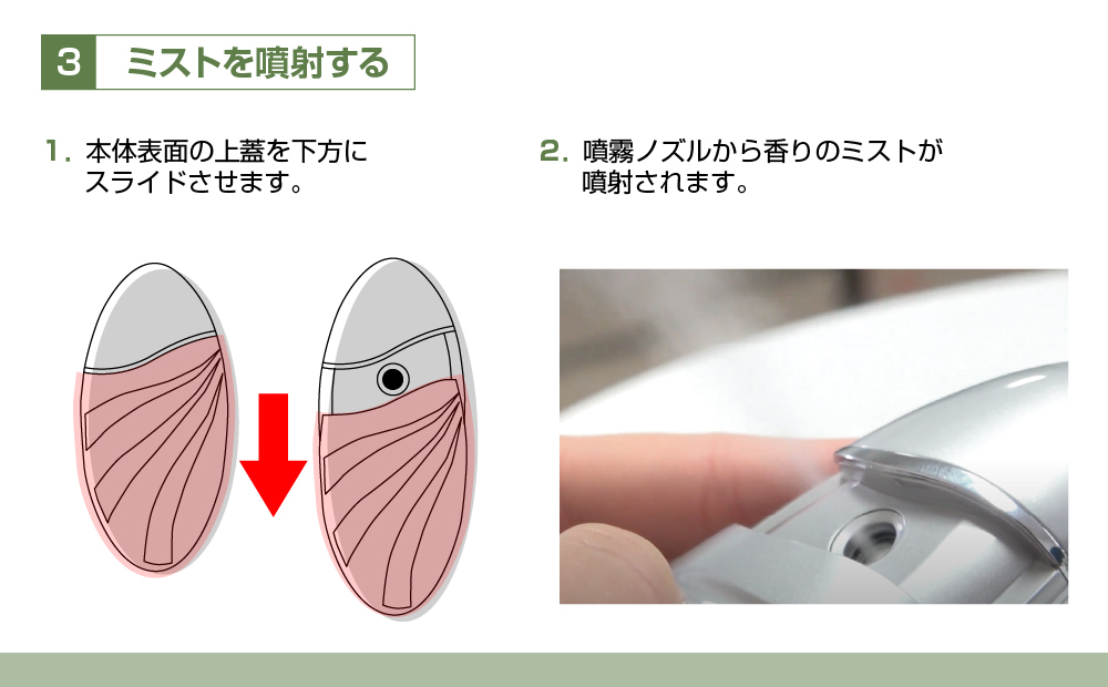 使い方3 ミストを噴射する