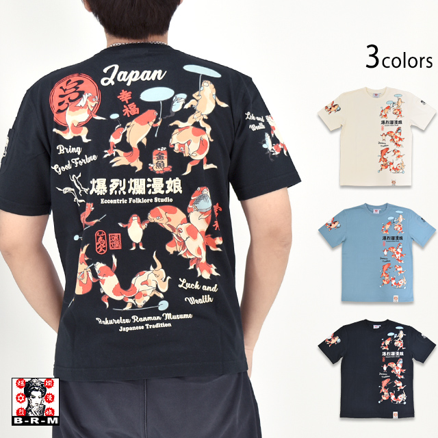 半袖Tシャツ「金魚づくし百ものがたり」 爆烈爛漫娘 RMT-350 和柄 和風