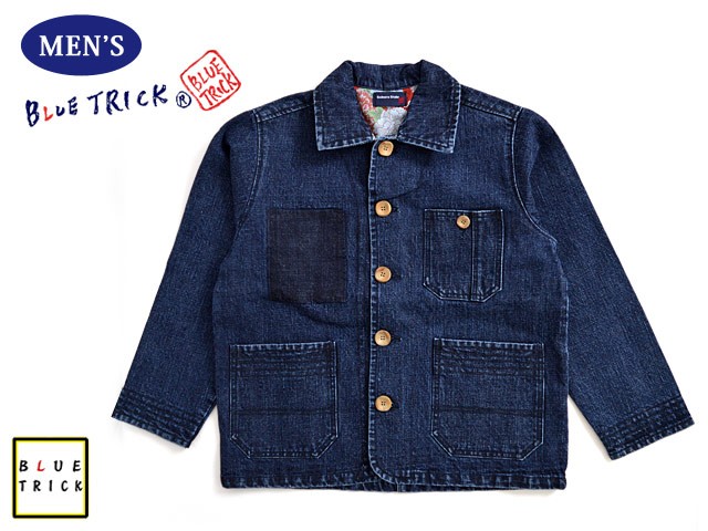 ちりめん使いデニムカバーオールジャケット◇ブルートリック : サクラ  