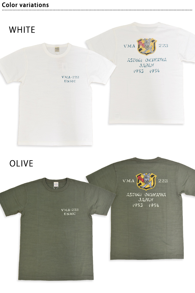 スラブヤーン半袖Tシャツ「VMA-223」 BUZZ RICKSON'S BR79732