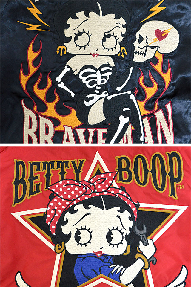BR×BETTYコラボ スカジャン The BRAVE-MAN BBB-2235 ブレイブ