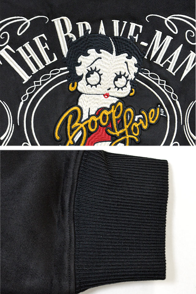 BR×BETTYコラボ 起毛フェイクスウェードロングTシャツ The BRAVE-MAN BBB-2232 ブレイブマン ベティーちゃん 長袖 BR×BETTYコラボ 起毛フェイクスウェードロングTシャツ The BRAVE-MAN