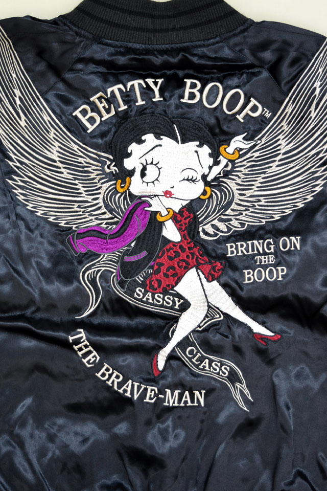 BR×BETTYコラボ サテンリバーシブルスカジャン The BRAVE-MAN BBB-2506