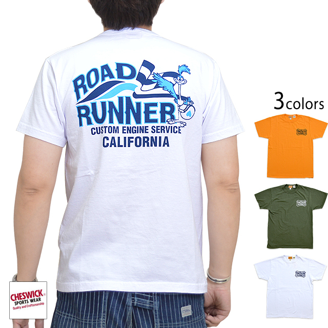 ROAD RUNNER半袖Tシャツ「CUSTOM ENGINE SERVICE」 Cheswick CH78764 