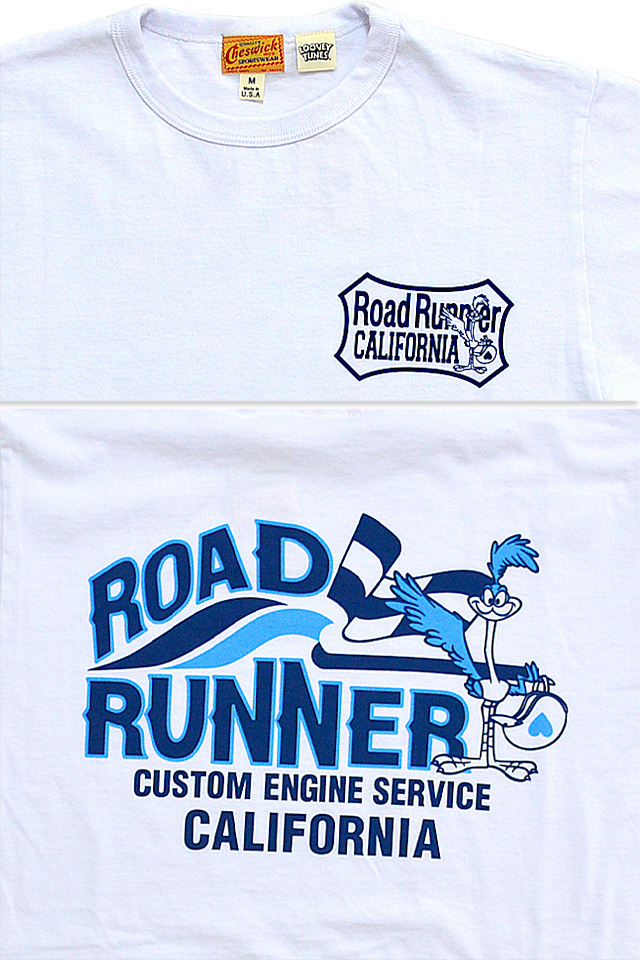 ROAD RUNNER半袖Tシャツ「CUSTOM ENGINE SERVICE」 Cheswick CH78764