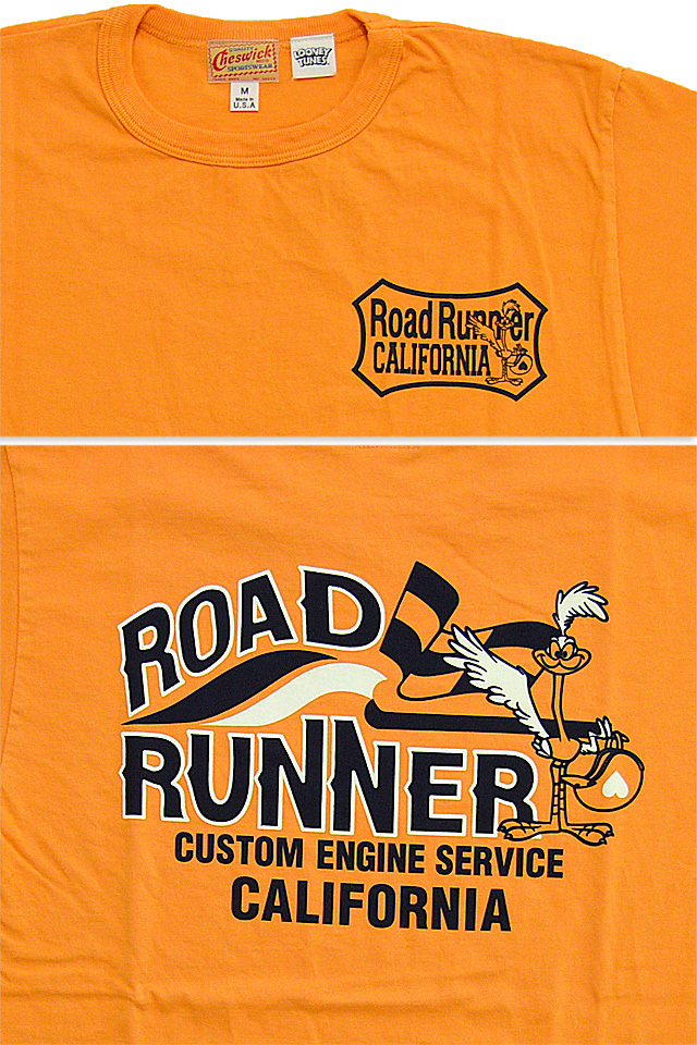 ROAD RUNNER半袖Tシャツ「CUSTOM ENGINE SERVICE」 Cheswick CH78764