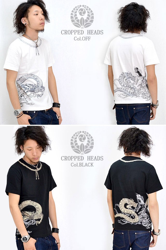 CROPPED HEADS 球取姫半袖Tシャツ クロップドヘッズ 和柄 和風