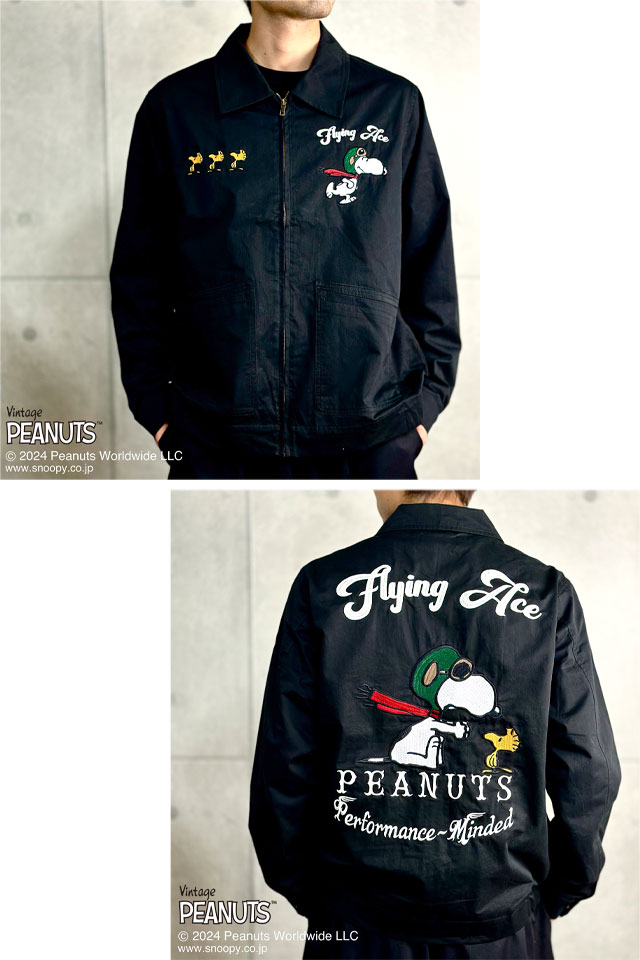 スヌーピー×フラッグスタッフ 刺繍コットンジャケット Flagstaff