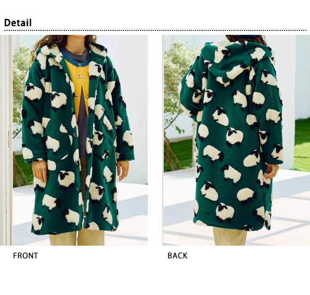 オリジナルジャガードボアコンチョコート go slow caravan レディース