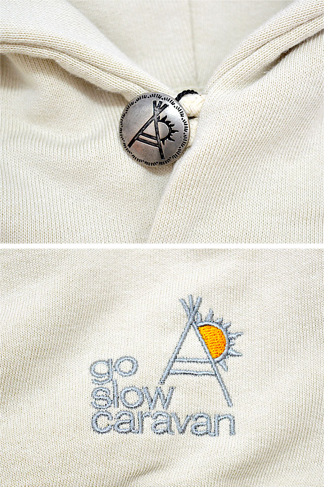 空紡糸裏毛 お好み焼きクマ プルパーカー go slow caravan 332607 ゴー