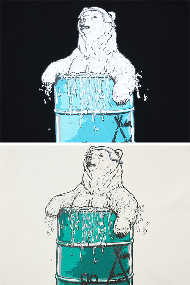 空紡糸裏毛 ドラム缶風呂クマ ヘムスピンドルBOXクルースウェット go slow caravan 332610 ゴースローキャラバン 熊 トレーナー 空紡糸裏毛 ドラム缶風呂クマ ヘムスピンドルBOXクルースウェット go