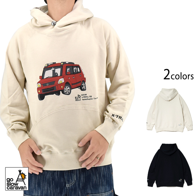 【NISSAN×go slow caravan】空紡糸裏毛X-TRAILコンチョプルパーカー go slow caravan 352652 ゴースローキャラバン 日産 NISSAN×go slow caravan】空紡糸裏毛X-TRAILコンチョプルパーカー go