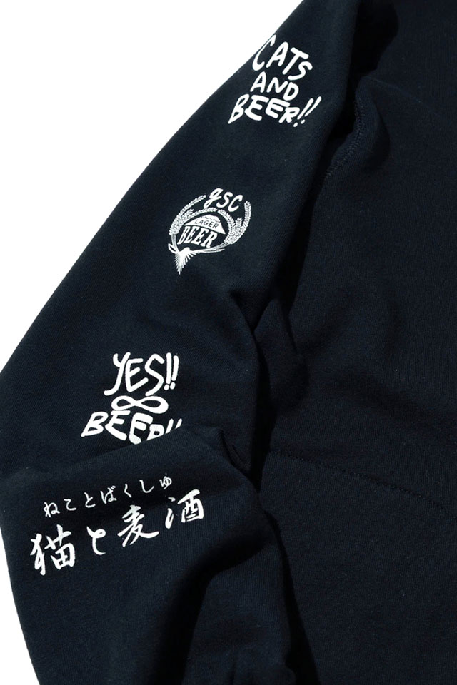 空紡糸裏毛 猫と麦酒 ヘムスピンドルクルースウェット go slow caravan