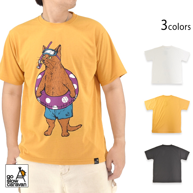 Drymix 海猫TEE go slow caravan 365601 ゴースロキャラバン ネコ 浮き Drymix 海猫TEE go slow caravan 365601 ゴースロキャラバン ネコ 浮き