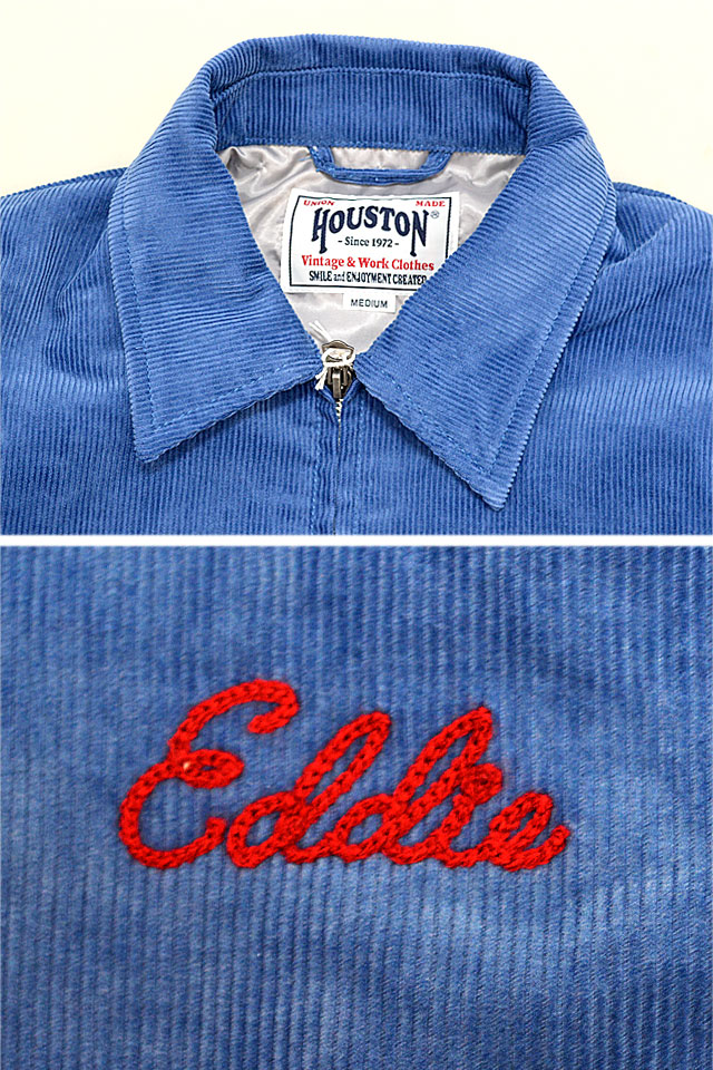 コーデュロイ刺繍ジャケット「TIGER」 HOUSTON 51450 ヒューストン 和