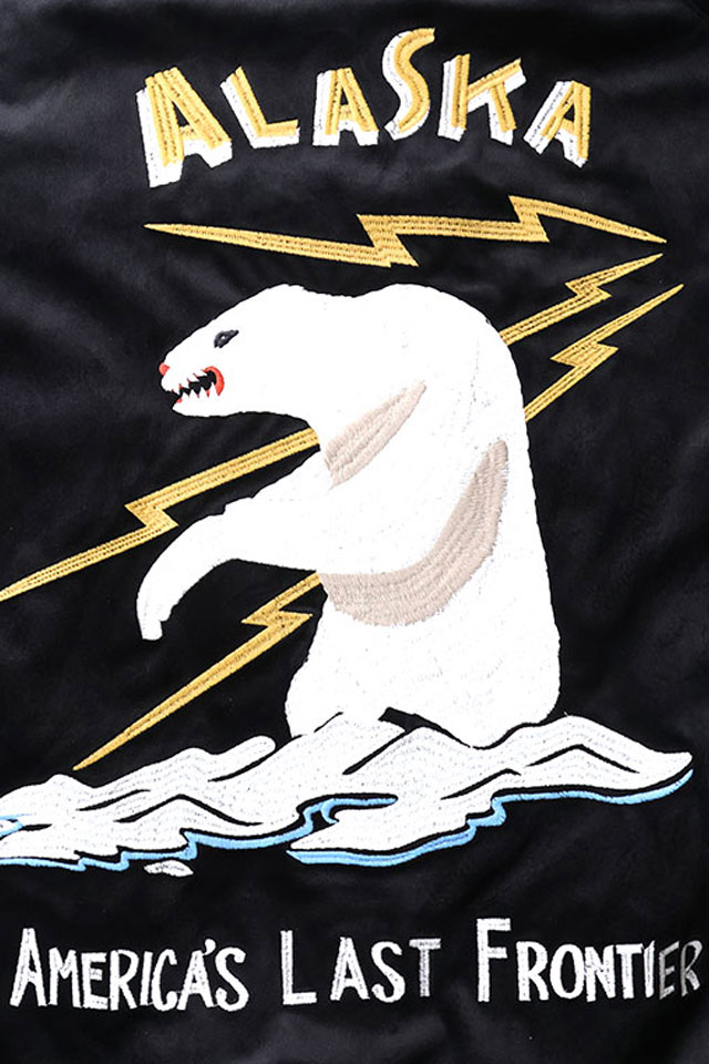 別珍スカジャン VELVETEEN SOUVENIR JACKET「ALASKA」 HOUSTON 51521