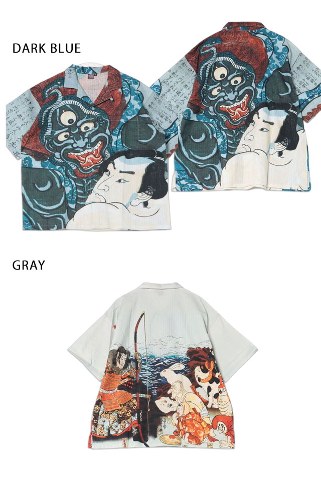 着る、NIPPON ART 倭の絵シャツ カヤ 和柄 浮世絵 アロハシャツ