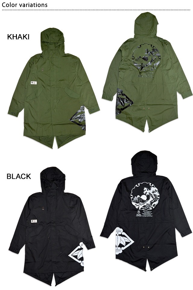 波富士のモッズコート 喜人 KJ-91805 和柄 和風 ミリタリー 富士山