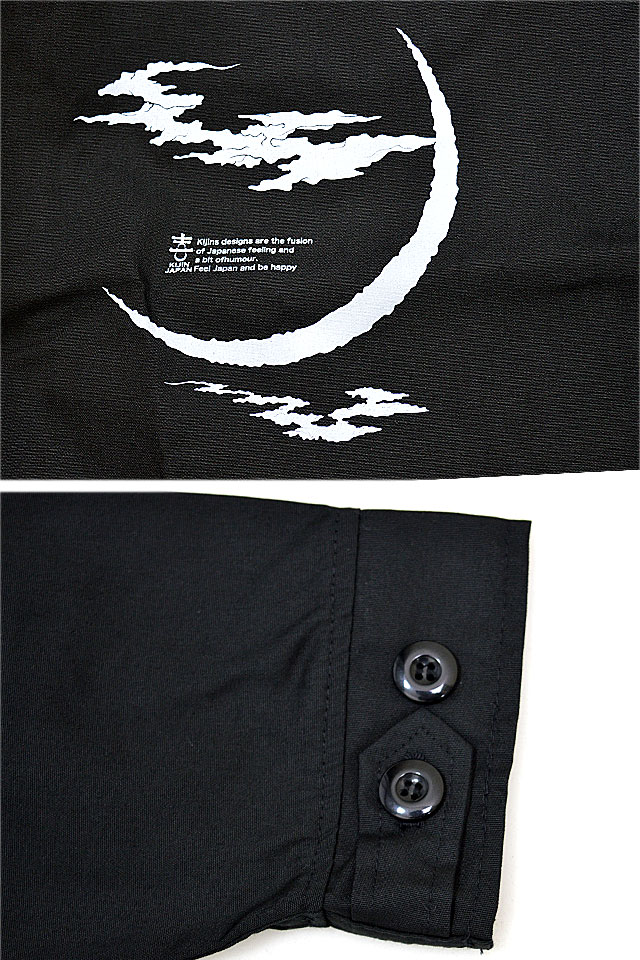 月に雲のモッズコート 喜人 KJ-22804 和柄 和風 ミリタリー きじん