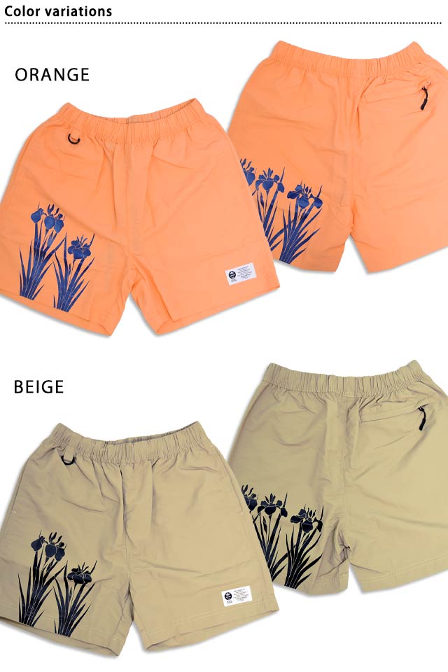 勝負ナイロンハーフパンツ 喜人 KJ-52602 和柄 和風 ショーツ 菖蒲 きじん 勝負ナイロンハーフパンツ 喜人 KJ-52602 和柄 和風 ショーツ 菖蒲 き