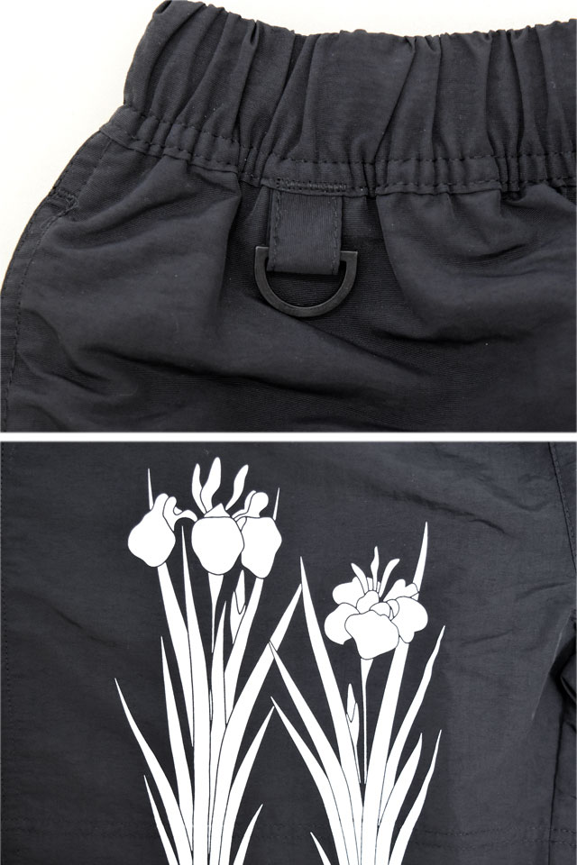 勝負ナイロンハーフパンツ 喜人 KJ-52602 和柄 和風 ショーツ 菖蒲 き