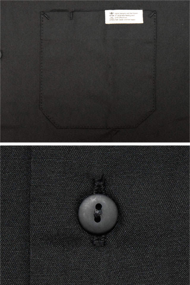 目くじら立てない開襟シャツ 喜人 KJ-52403 和柄 和風 鯨 クジラ