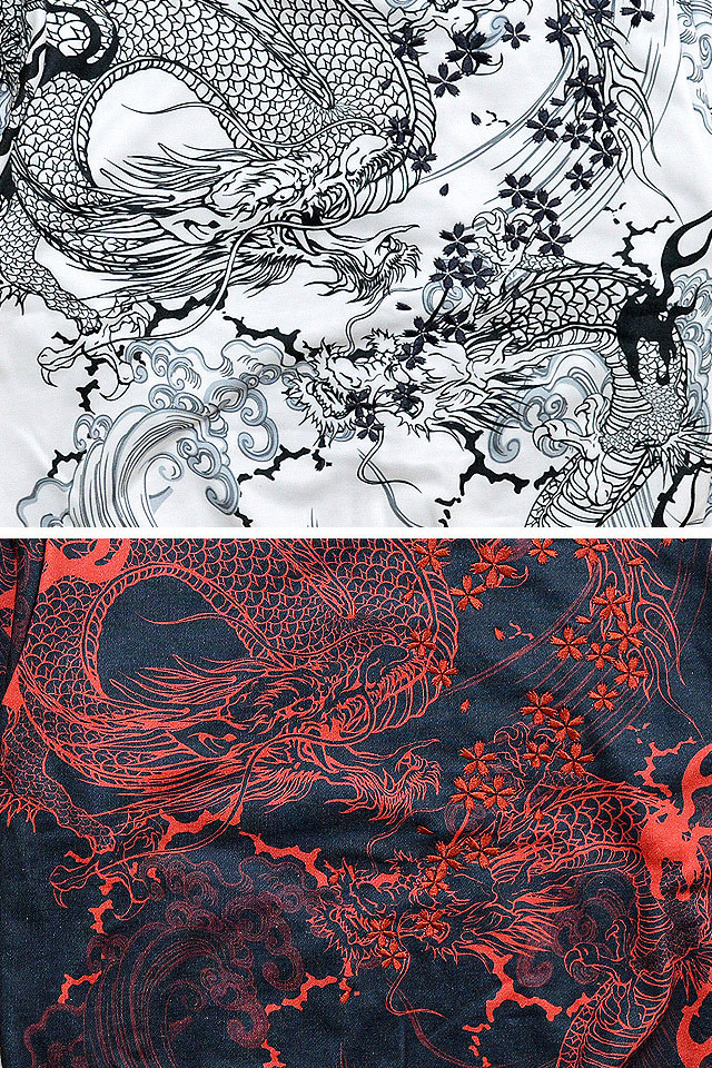 SWITCH 龍桜 和柄 虎刺繍 ジップパーカー XXL スカジャン（t