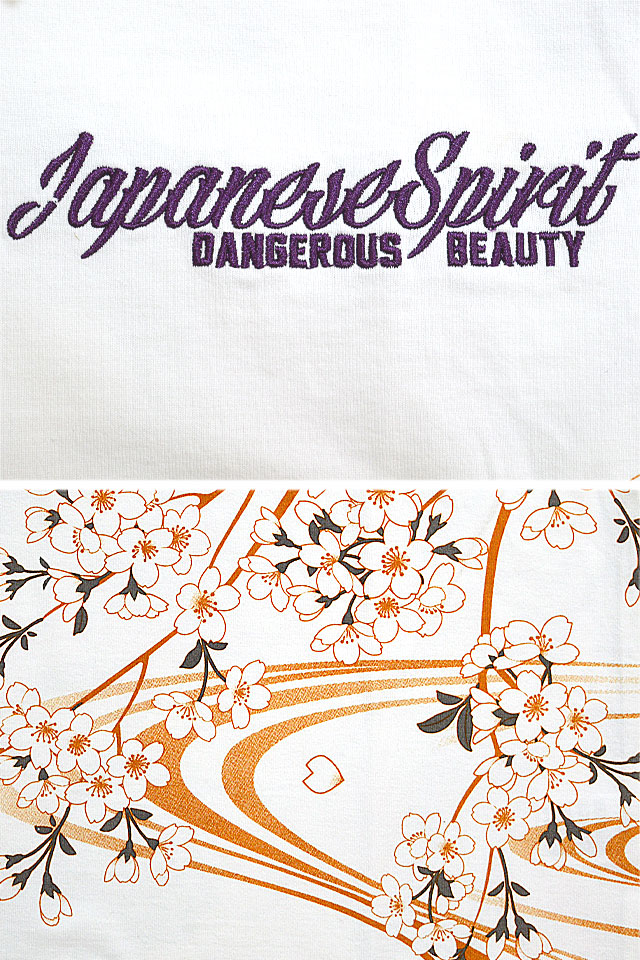 抜刀娘 葵ポロシャツ 抜刀娘 222012 和柄 和風 着物 花魁 桜 さくら サクラ 刺繍