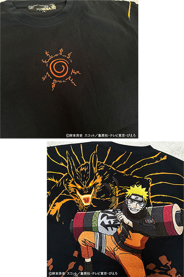 NARUTO×絡繰魂 【ナルト×クラマ】半袖Tシャツ 絡繰魂 242003 和柄 和風 