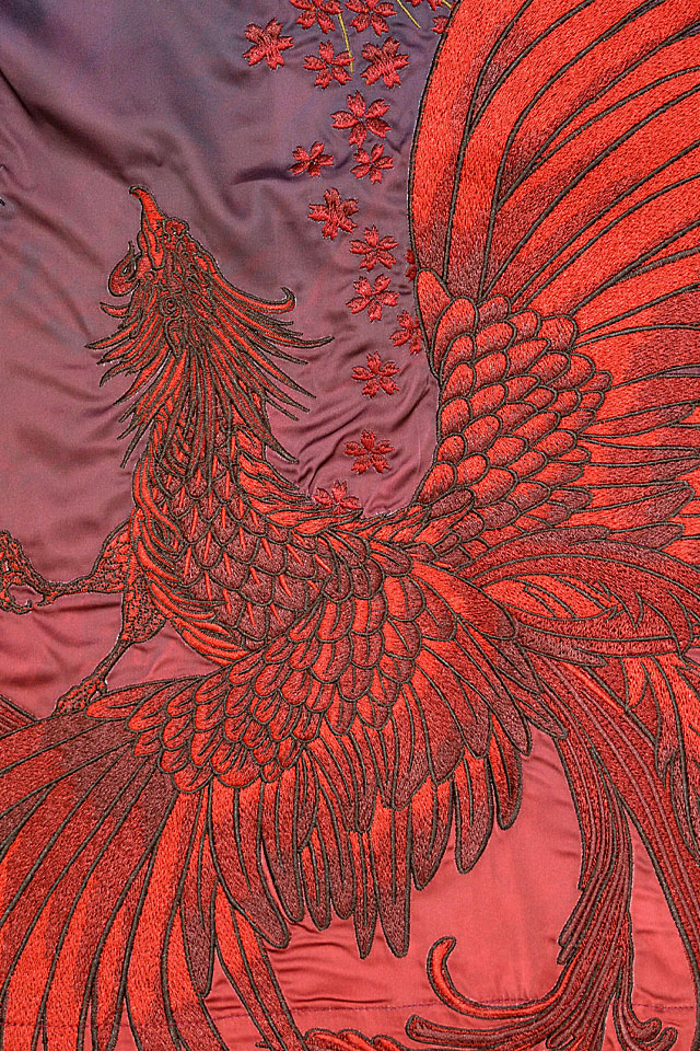 粋 龍神×鳳凰 昇華転写プリントグラデーション半袖シャツ 絡繰魂