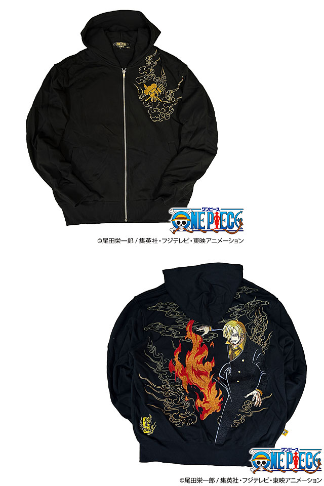絡繰魂×ONE PIECE 「サンジ」黒足のパーカー 絡繰魂 243027 和柄
