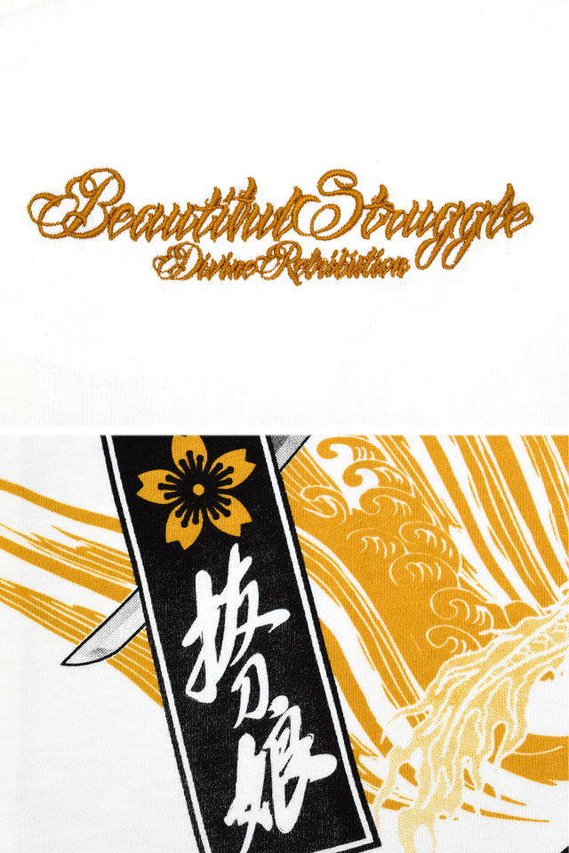 抜刀娘 龍ノ舞踏半袖Tシャツ 252135 和柄 和風 花魁 着物 からくり