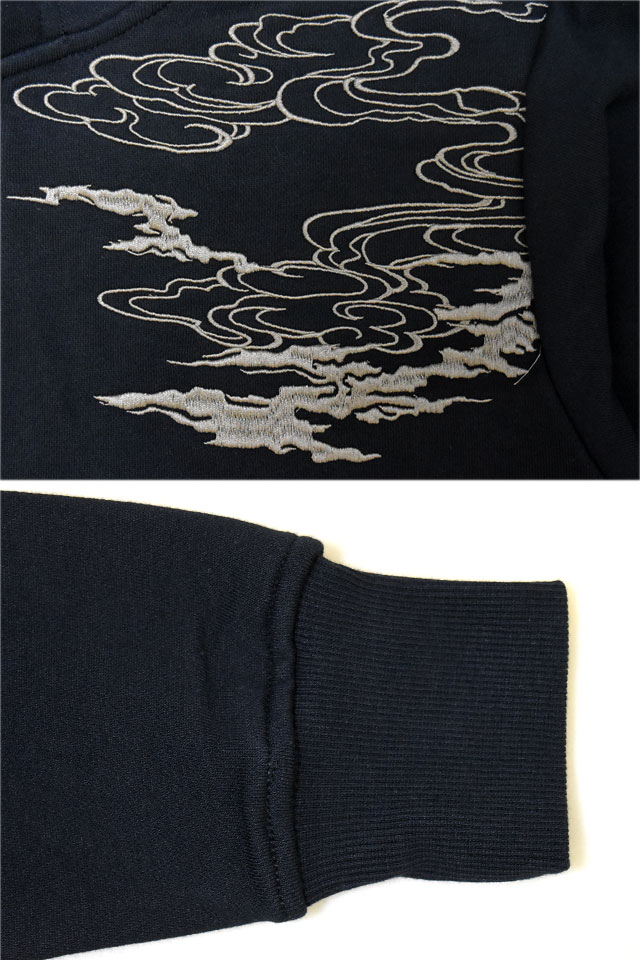 粋 龍虎刺繍スウェットパーカー 絡繰魂 254019 和柄 和風 竜 トラ ドラゴン スエット からくり 粋 龍虎刺繍スウェットパーカー 絡繰魂 254019 和柄 和風 竜 トラ