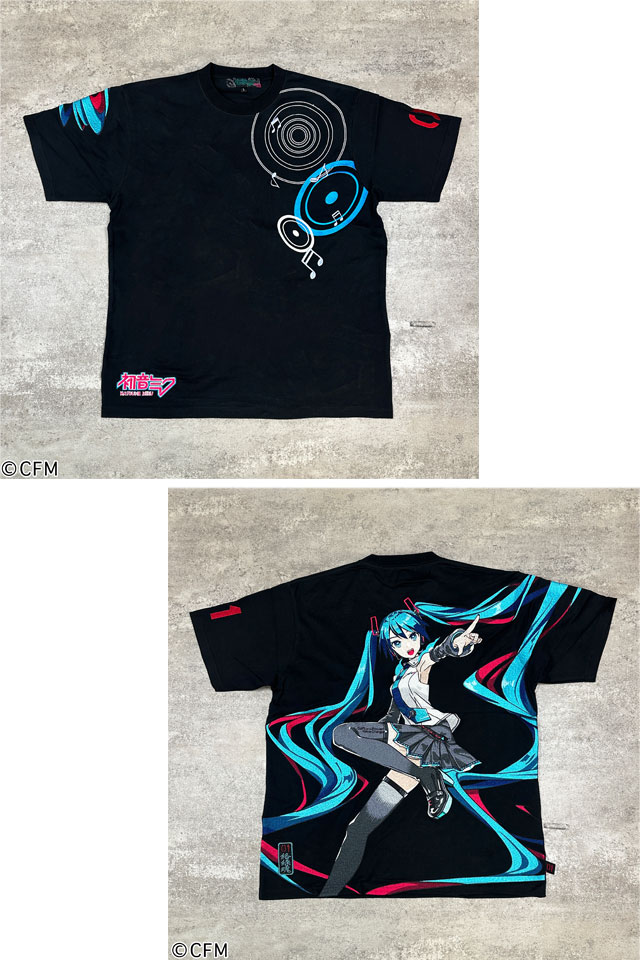 絡繰魂×初音ミク 爆音半袖Tシャツ 絡繰魂 262005 和柄 和風 刺繍