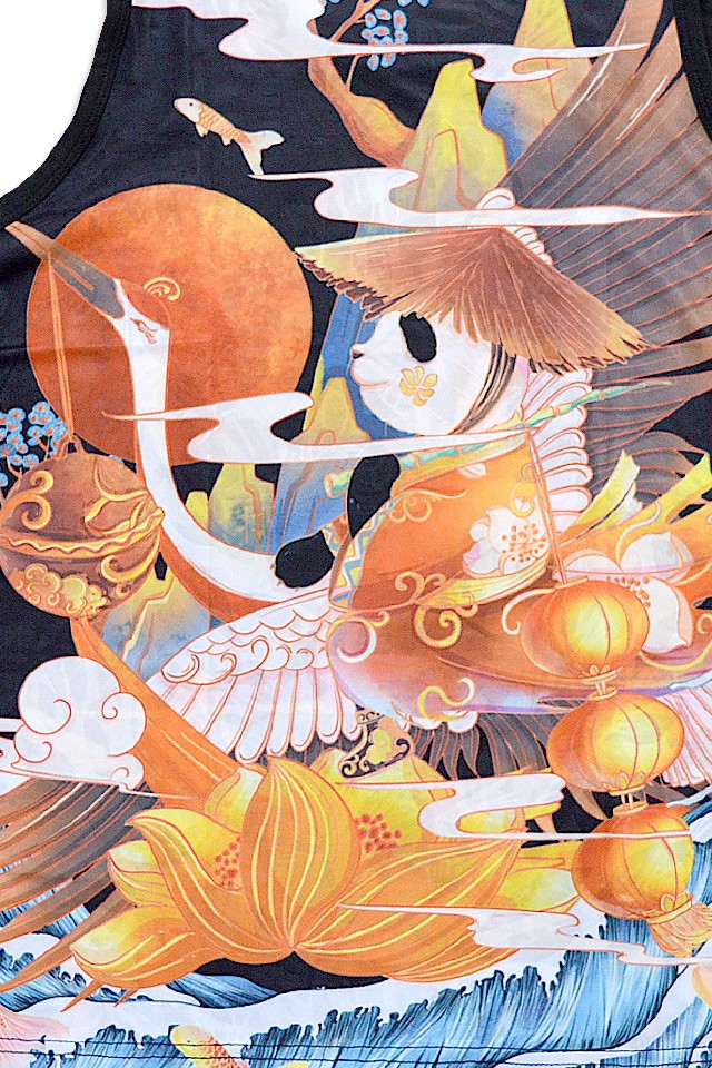 衣櫻 花柄オパール加工昇華和柄ドライタンクトップ SA-1349 和柄