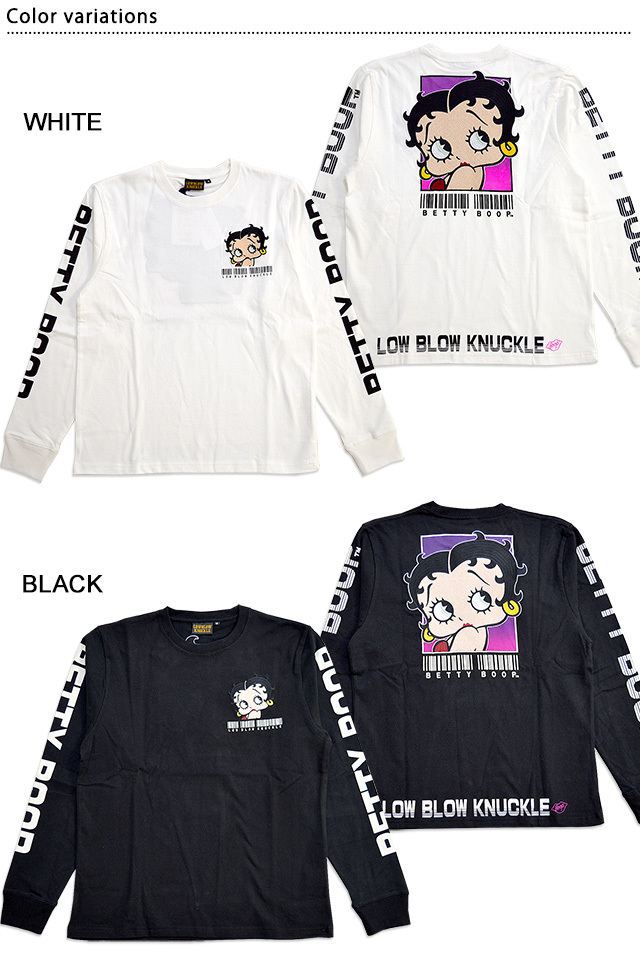 ロウブロウナックル×BETTY バーコードBETTY長袖Tシャツ ロウブロウナックル 530867 ベティーちゃん ロングTシャツ 刺繍 :  lbk-m01832 : サクラスタイル - 通販 - Yahoo!ショッピング