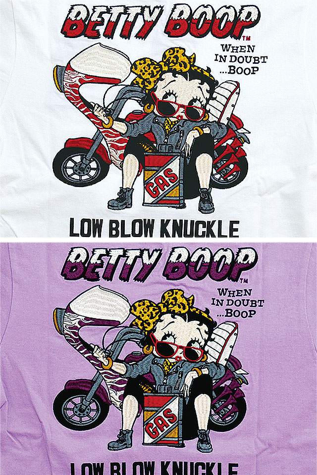 LBK×BETTY バイクやんちゃBETTY半袖Tシャツ ロウブロウナックル 582858 